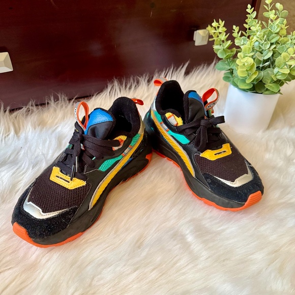 Puma Kids Rs-Trck 'Pinball' Sneakers Size 5 Multicolor Chunky Running Shoes - Picture 2 of 14